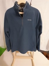 Craghoppers Fleece Mens Blue US Large 1/4 Zip Pullover Polyester Workwear