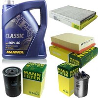 Mann Inspektionspaket 5L Mannol Classic 10W-40 FüR Vw Polo Variant 1.9 Tdi 90