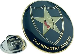 2ND INFANTRY DIVISION PEWTER LAPEL PIN BADGE 1 INCH UNITED STATES ARMY 