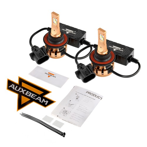AUXBEAM H13 9008 LED Headlight Bulbs High Low Dual Beam 90W 20000LM CANBUS White - Picture 12 of 22