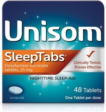 SM Unisom SleepTabs Nighttime Sleep-aid 48 Tablets 3 Pack 