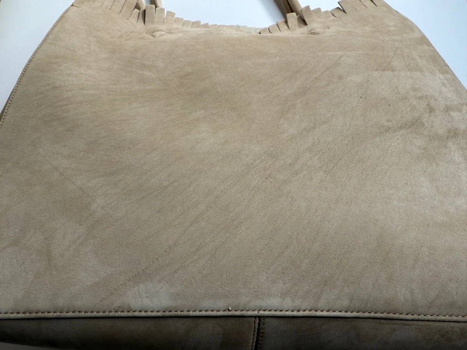 Bolso de Mano Salvatore Ferragamo Beige Cuero Flecos con Bolsa Extraíble con Cremallera Foto 2 de 4