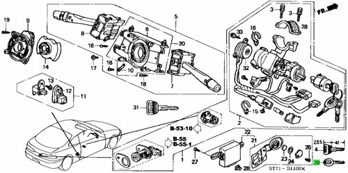 OEM Genuine HONDA INTEGRA TYPE-R DC2 DB8 Blank Key 35113-ST7-Z01 Uncut Spare JDM - Picture 4 of 9