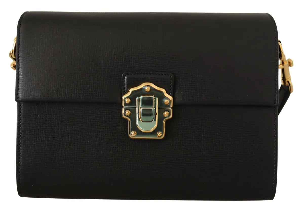 Dolce & Gabbana Lucia Mini Leather Cross-body Bag in Black