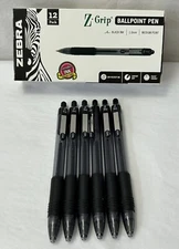 New Zebra Z-Grip Retractable Ballpoint Medium Pen 1.0mm Black Ink 6-pack 22210