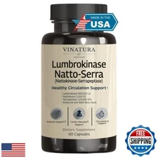 VINATURA Lumbrokinase, Nattokinase 2000FU and Serrapeptase - USA Made and Tes