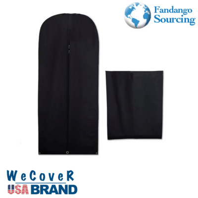 72'' Clothes Cover Garment Bags Coat Dress Bags w/Handle & Snaps Color Blk 3 Pack
