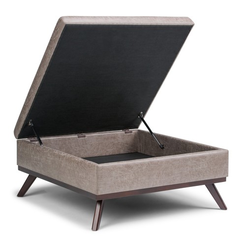 Owen Square Coffee Table Storage Ottoman - Picture 78 of 120