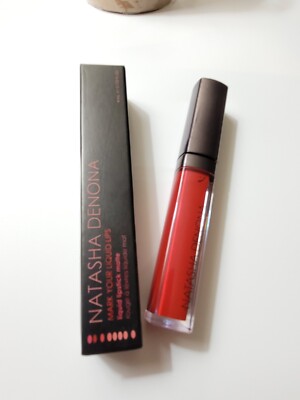 NATASHA DENONA Mark Your Liquid Lips Matte #20 Aka - crimson red, NIB 
