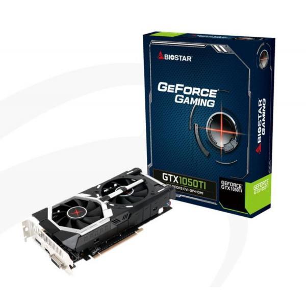 4703674 SVGA BIOSTAR NVIDIA  GTX1050-4GB ATX 4GB GDDR5 128Bit DUAL FAN DVI+HDMI+