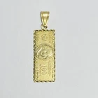 Pendentif billet de US en or jaune 14 carats Supreme 2017 1,8 g