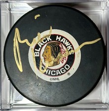 Mike Keenan autographed Chicago Blackhawks puck
