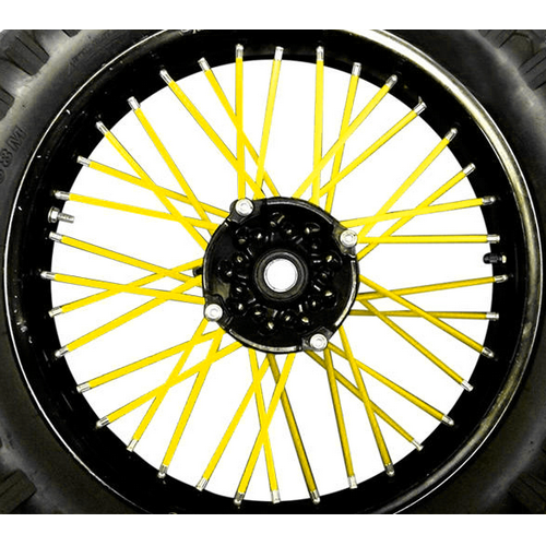 Couvre-rayons Jaune Fluo Pour Jantes Moto Cross/vélo - Husqvarna TC FC 125 250 450 Etc.