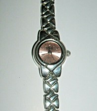 Ethos Ladies Quartz Stainless Steel Bracelet Watch - Pink Face - Seconds Hand 