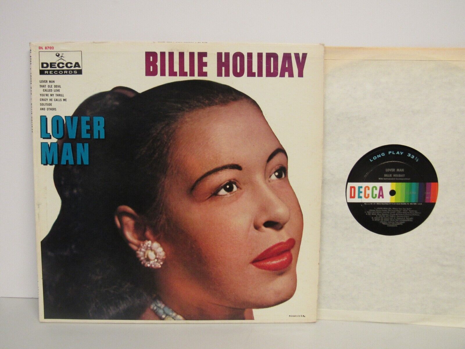 Billie Holiday Lover Man Mono Jazz Vocal LP