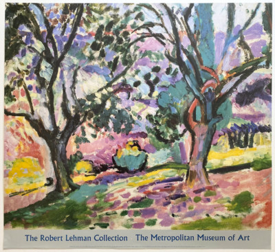 HENRI MATISSE RARE 1996 LITHO PRINT MUSEUM POSTER '' PROMENADE OLIVE TREES '' 1905