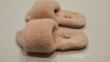GXLLD Women's Size 9 Sheepskin Slipper Slides Shoes Dusty Pink EUC
