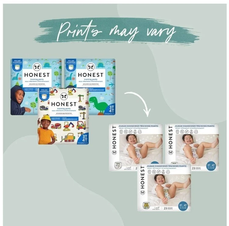 New HONEST CO Natural TRAINING PANTS Size 4T/5T JUMBO (48 Count) - Image 4 of 4