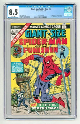 Giant Size Spider-Man #4 Marvel Comics CGC VFN Plus 8.5 - Third Ever Punisher