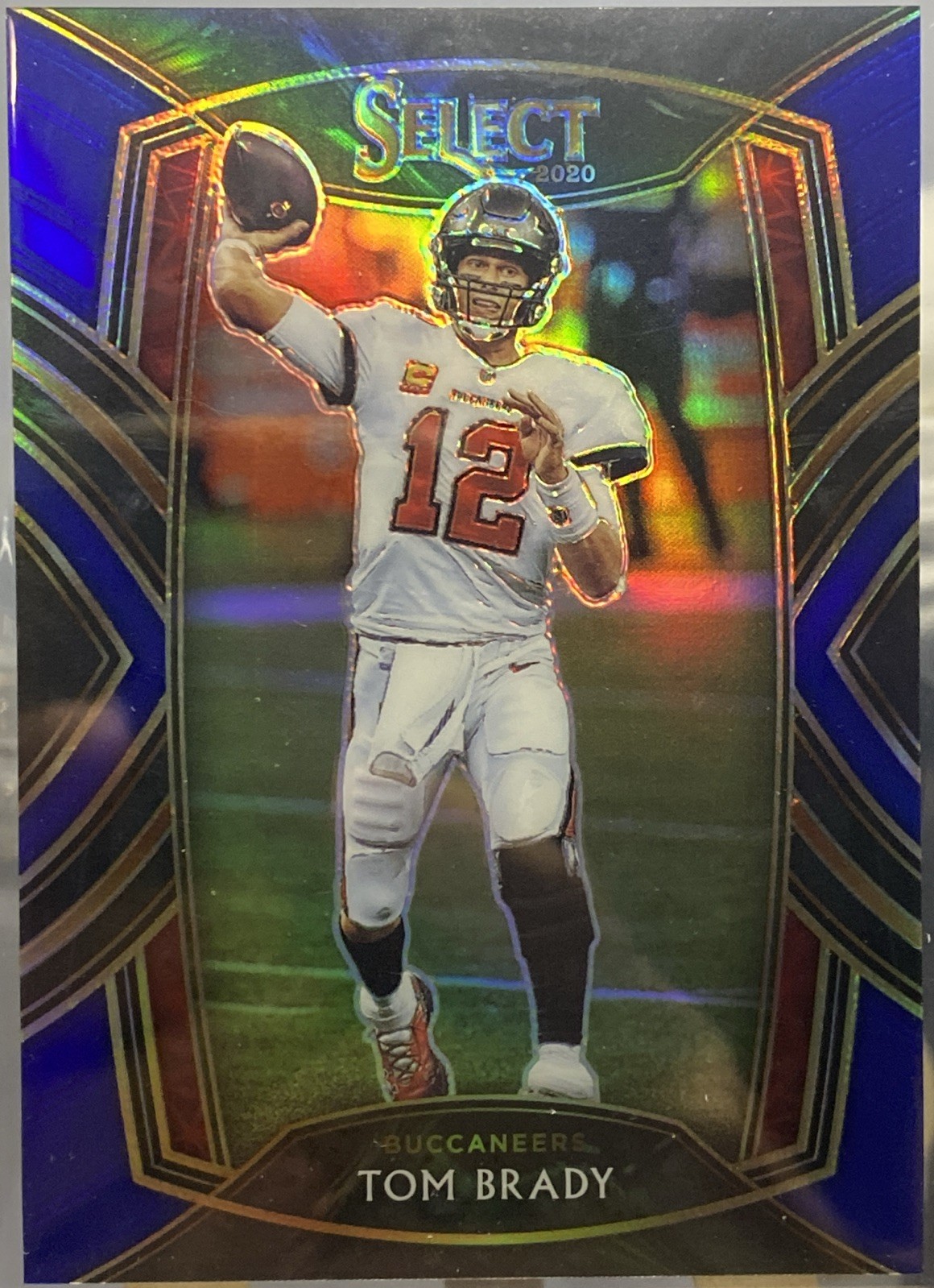 2020 Panini Select - Tom Brady #201 - Club Level Blue Prizm Refractor #’d /75