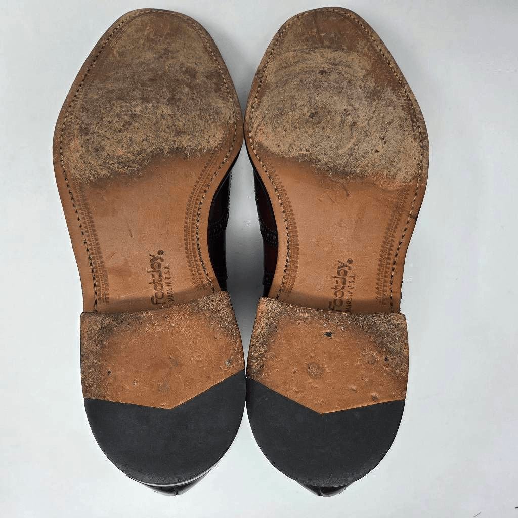 FOOTJOY SHELL CORDOVAN WINGTIP BROGUE MEDALLION TOE MENS SIZE 10 D VINTAGE FOOTJOY SHELL CORDOVAN WINGTIP BROGUE MEDALLION TOE MENS  main image 3