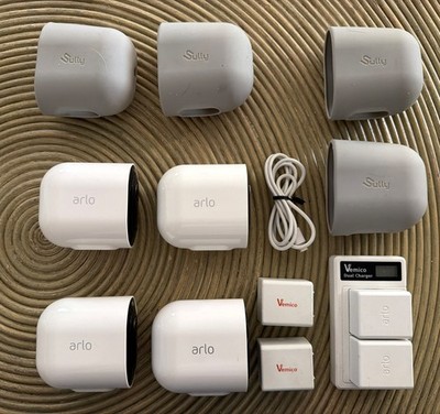 Arlo Pro 3 VMC4040P Add-On Wireless Cameras with Batteries  & Charger Lot 4