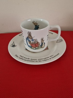 Wedgwood Beatrix Potter Peter Rabbit Tasse & Teller Set Bone China Taufe Geschenk