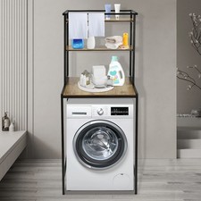 Washer and Dryer Storage Shelf 3 Tiers Clothes Drying Rack Floor Mount