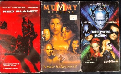 VHS Lot 3 Action Sci-Fi Red Planet Mummy Returns Batman Robin 90s