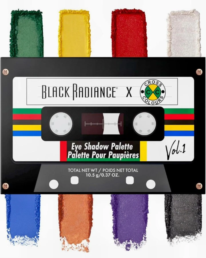Paleta de sombras de ojos Black Radiance X Cross Colours Vol 1 diseño casete años 90 Foto 4 de 4