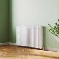 Traditional Radiator 3 Column 600 x 1010 White Cast Iron Central Heating Rads