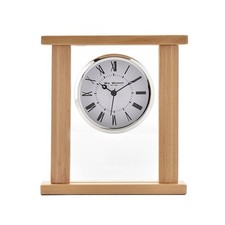 Widdop Wood and Glass Mantel Clock Home Accessory  Unique New Home Gift Idea