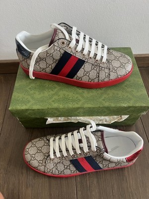 Gucci Ace GG Supreme Canvas Multicolor SCHUHE Herren Sneakers Gr.42