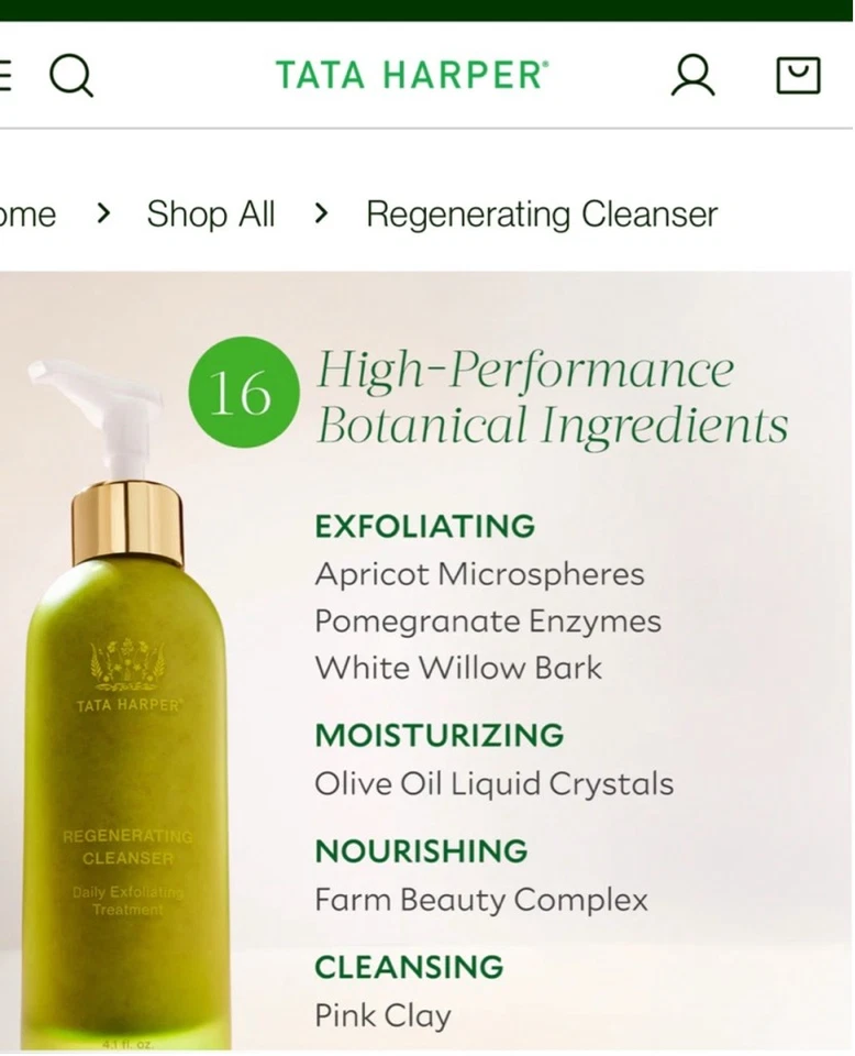 Novo limpador regenerador Tata Harper 125ml-$88! - Imagem 2 de 4