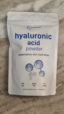 Micro Ingredients Hyaluronic Acid Serum Powder Vegan Water Soluble 100 G 3.52oz