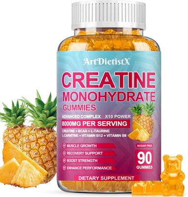 Creatine Monohydrate 8000mg Gummies with BCAA, L-Carnitine, Taurine & Vitamin B1