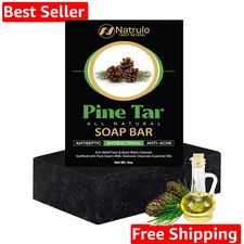All Natural Pine Tar Soap Bar 4oz – Cleansing Anti Acne Eczema Psoriasis Itch...