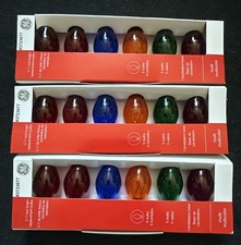 3-PK 6 GE Multi-Color Clear C7 Replacement Bulbs 5W Candelabra Base - 3723677