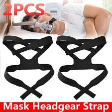 2x~Headgear~Headband~Ventilator~Full~Mask~Band~Strap~For~Respironics~Resmed~CPAP