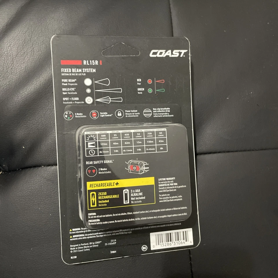 Faro recargable señal de seguridad trasera COAST RL15R Foto 2 de 4