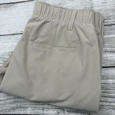 Under Armour Men Golf Pants 30x30 Khaki Tapered Stretch Anti Slip Playoff EUC B