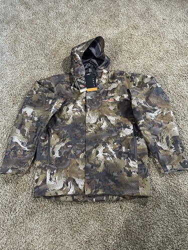 Sitka Mens L GTX Waterproof Hunting Gore-Tex Jacket - Timber .