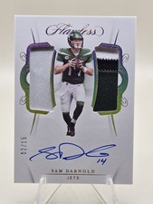 2020 Panini Flawless Football- Sam Darnold Dual Patch Auto /15 #DPA-SAD
