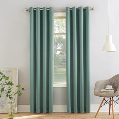 Sun Zero Becca Energy Efficient Grommet Curtain Panel, 40'' X 84'', Mineral