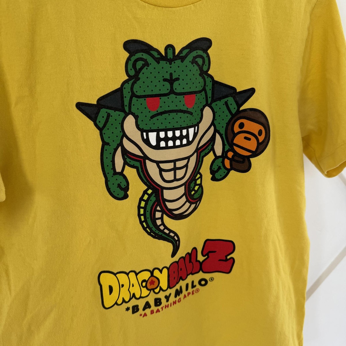 RARE A Bathing Ape x Dragon Ball Z Baby Milo Yellow Graphic T