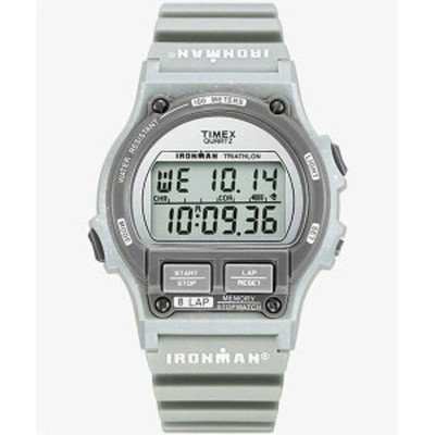 TIMEX TW5M54500 Ironman 8-Runden Herrenuhr grauer Farbton vergilbtes Band Japan