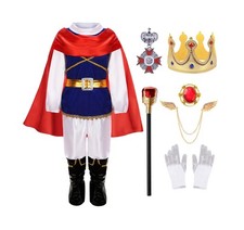 King Prince Charming Costume for Boys Kids Medieval Cosplay Dre... FAST USA SHIP