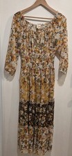 Anthropologie Fig And Flower Floral Sheer Maxi Dress Boho Size S Fairycore 