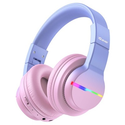 iClever Bluetooth Kinder Kopfhörer, 3-15 Jahre alt, C. Gradient Pink 