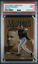 1997 Topps Finest Embossed Die Cut Manny Ramirez PSA 9 #349 POP 3 Masters GOLD
